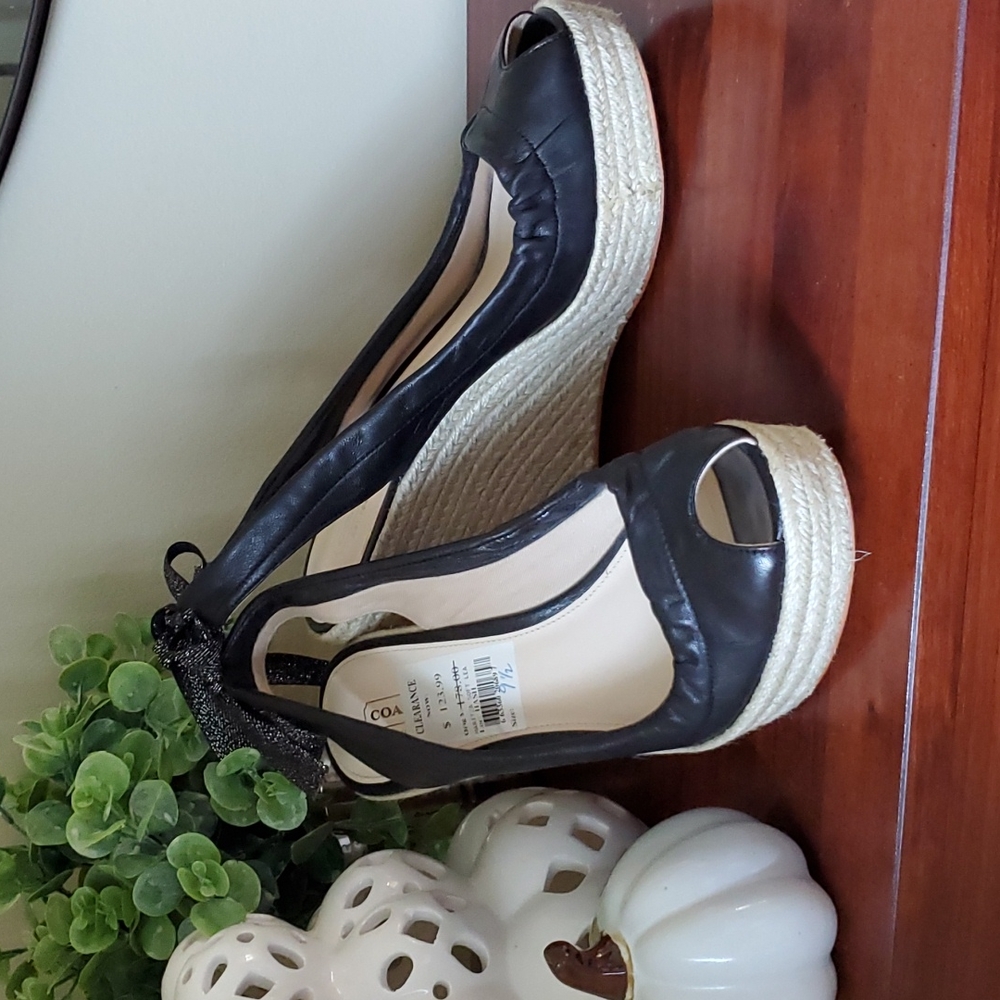 《 Coach 》 Soft Leather 'Maritza' Wedge